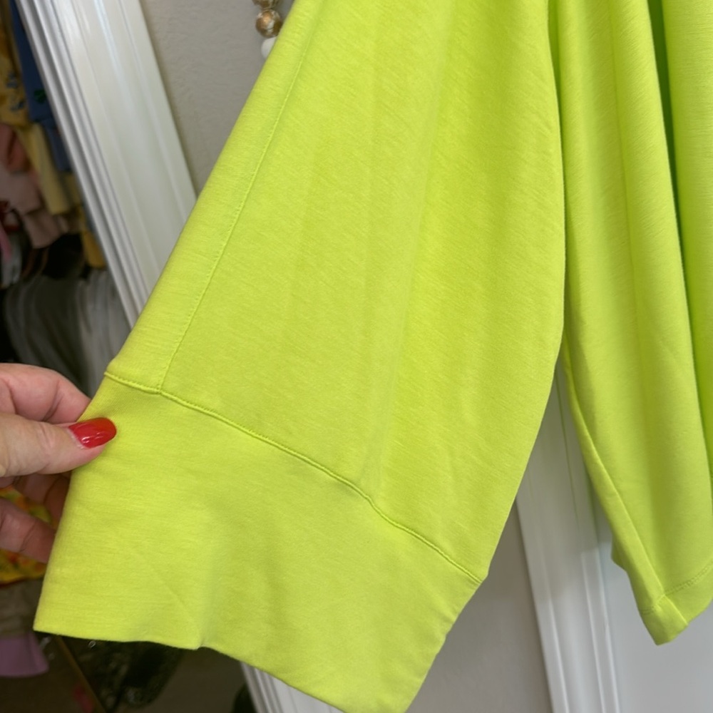 Bright Lime Green Hooded Top - Picture 4 of 7
